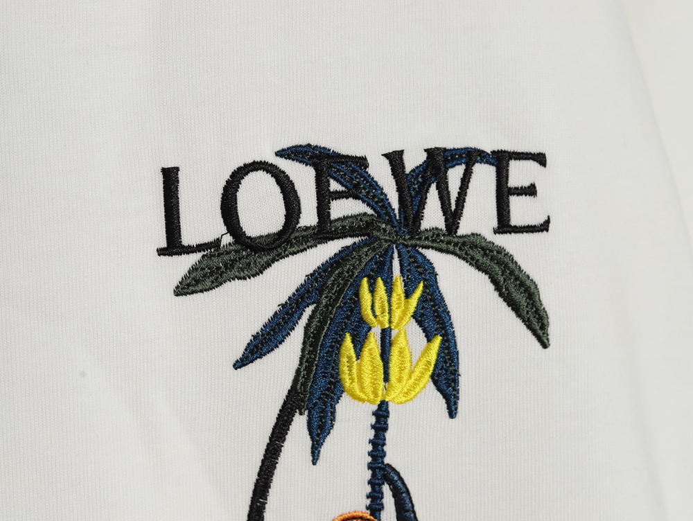 Loewe embroidered coconut tree short sleeve T-shirt