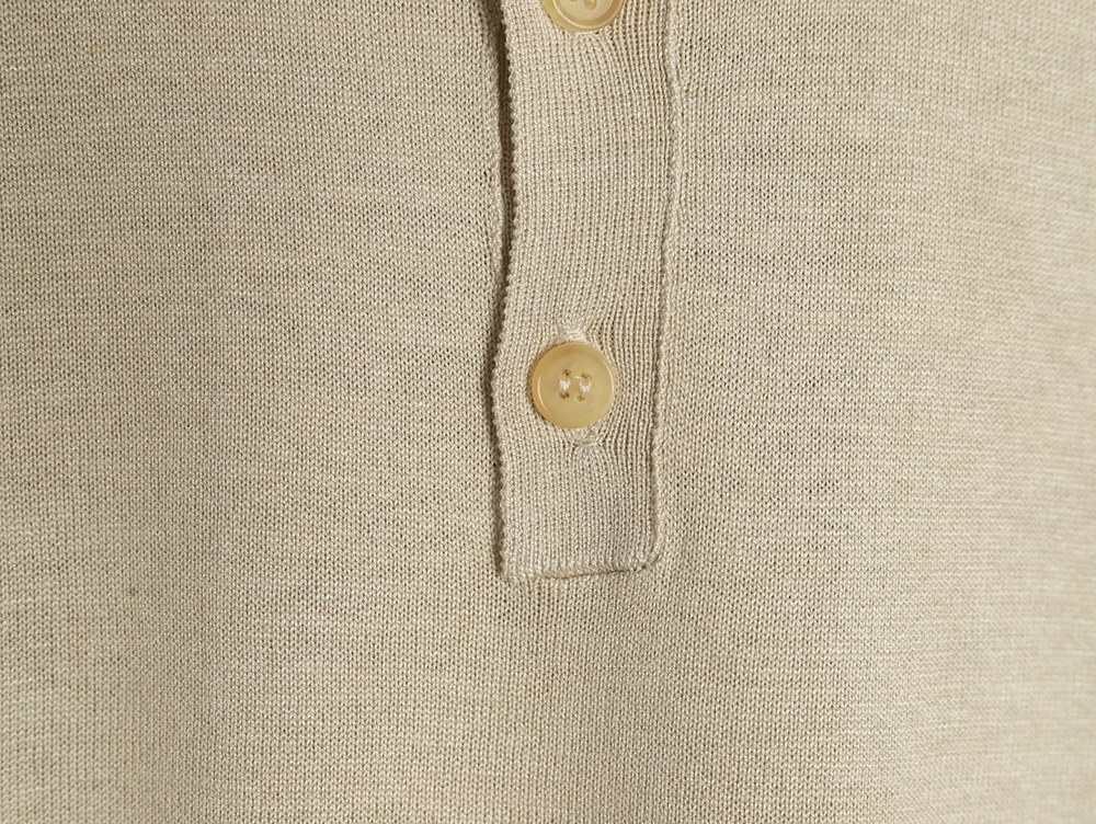 Loro Piana Henley Collar Short Sleeve T-Shirt