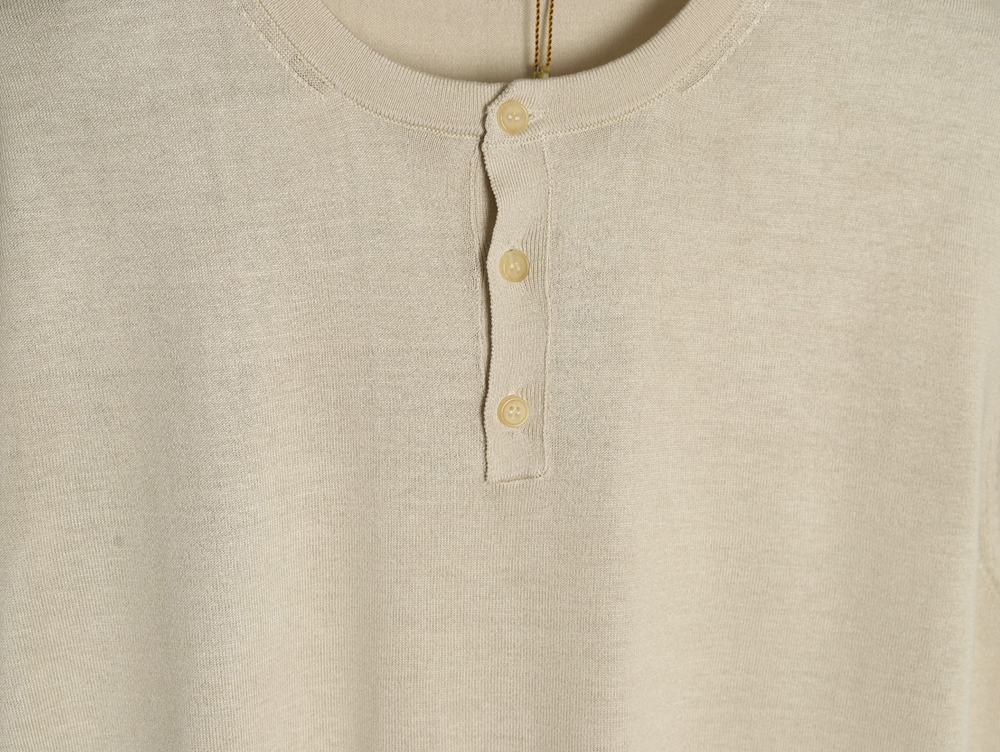 Loro Piana Henley Collar Short Sleeve T-Shirt