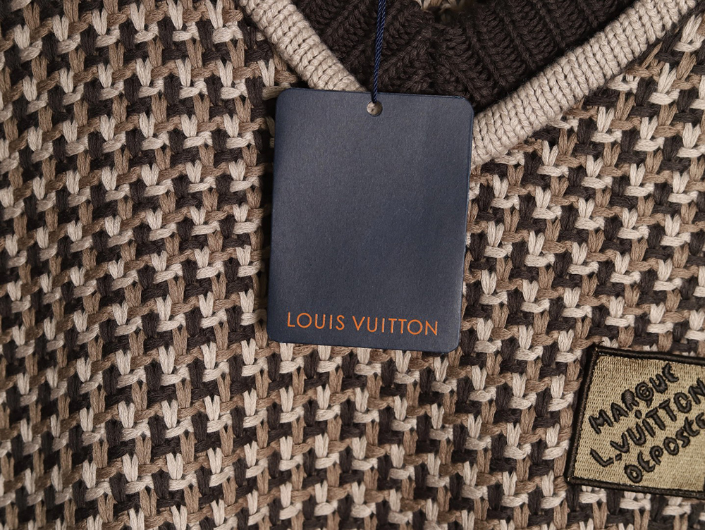 Louis Vuitton Brown Check Jacquard Knit Vest