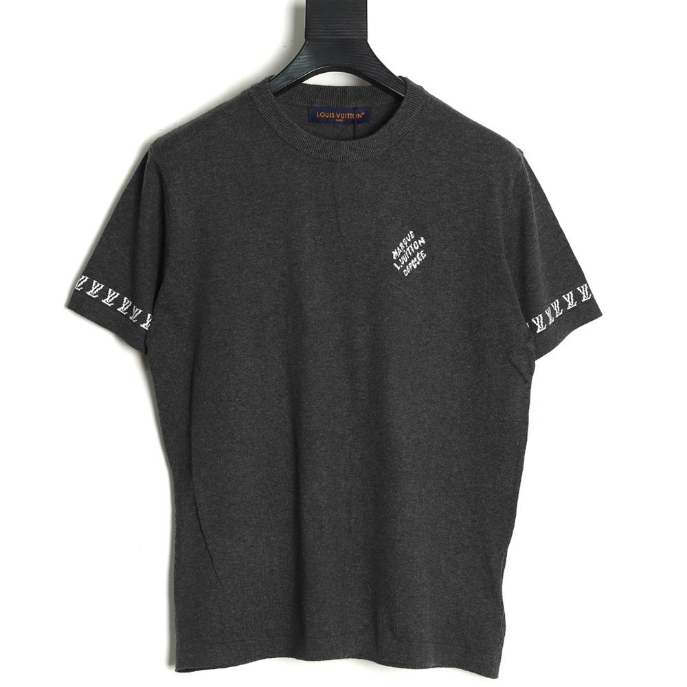 Louis Vuitton jacquard lettering logo short sleeves tsk1