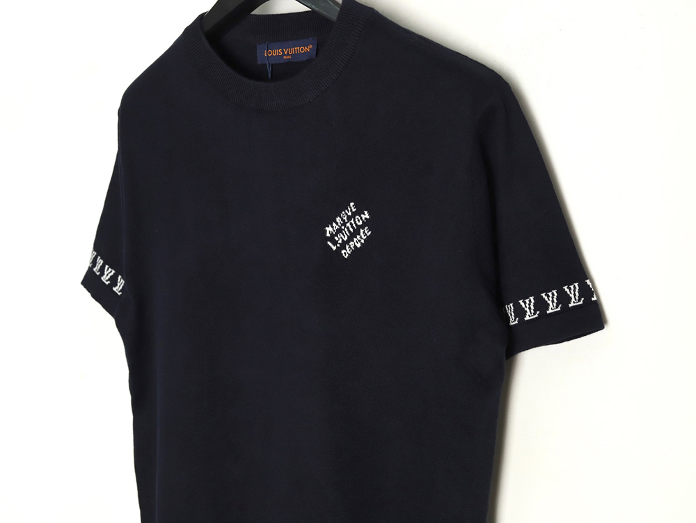 Louis Vuitton jacquard lettering logo short sleeves tsk2