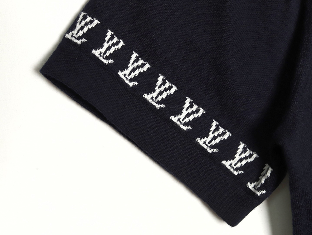 Louis Vuitton jacquard lettering logo short sleeves tsk2