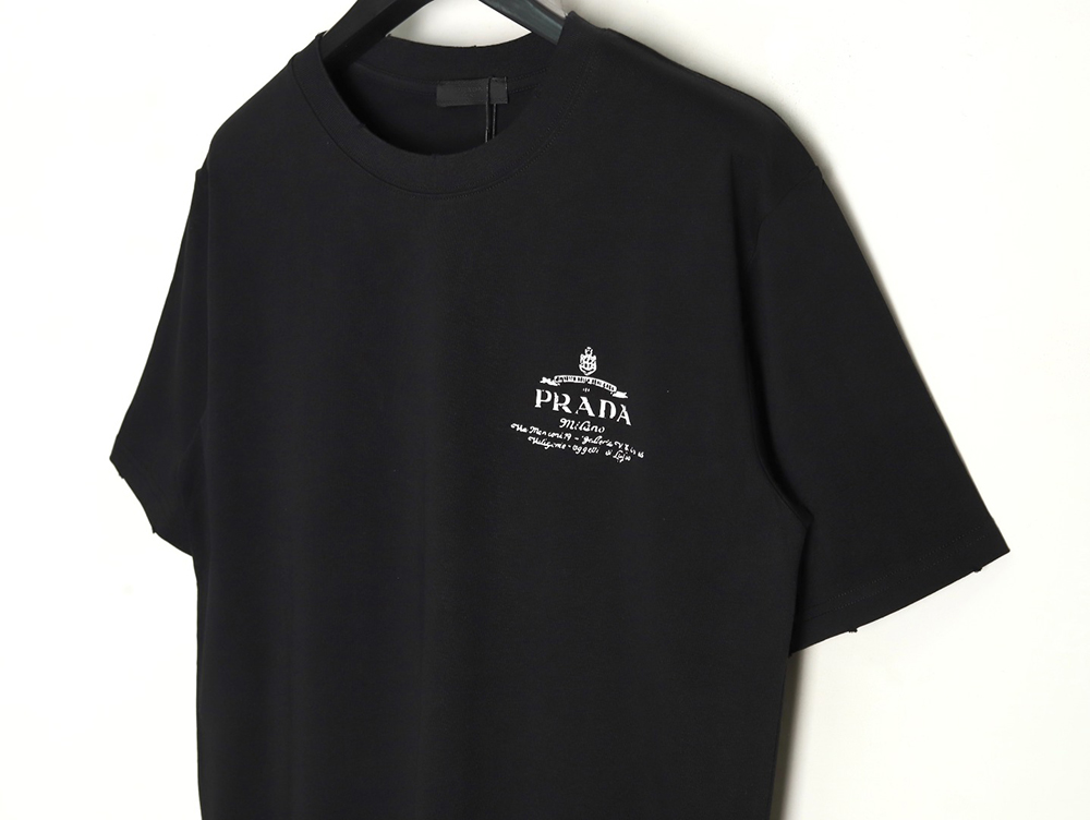 Prada chest lettering logo short sleeves tsk1