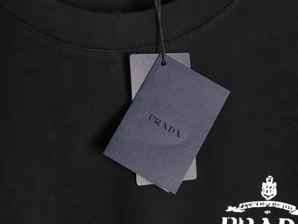 Prada chest lettering logo short sleeves tsk1