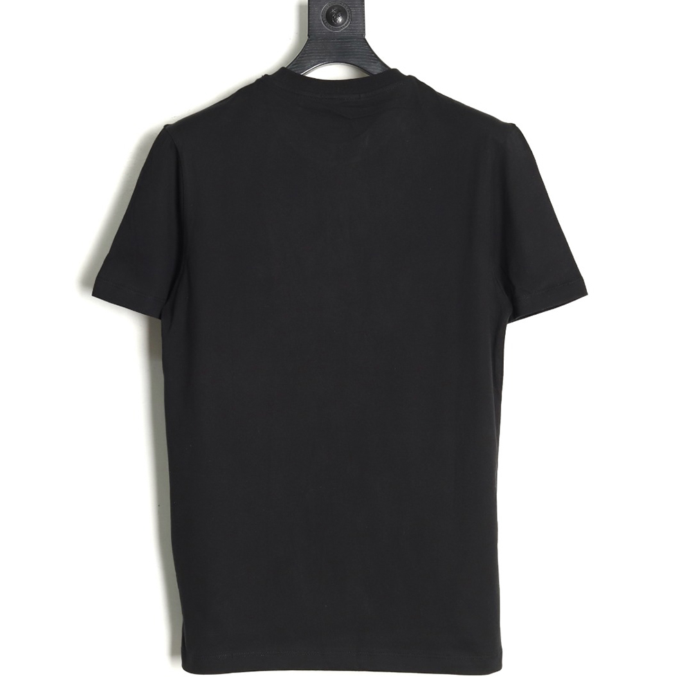 Versace Gold Logo Embroidered Short Sleeve T-Shirt tsk1