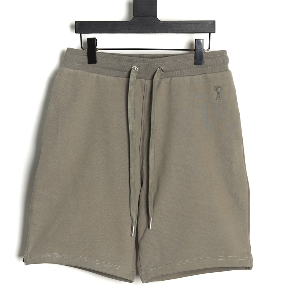Ami Paris Heart Embroidered Shorts