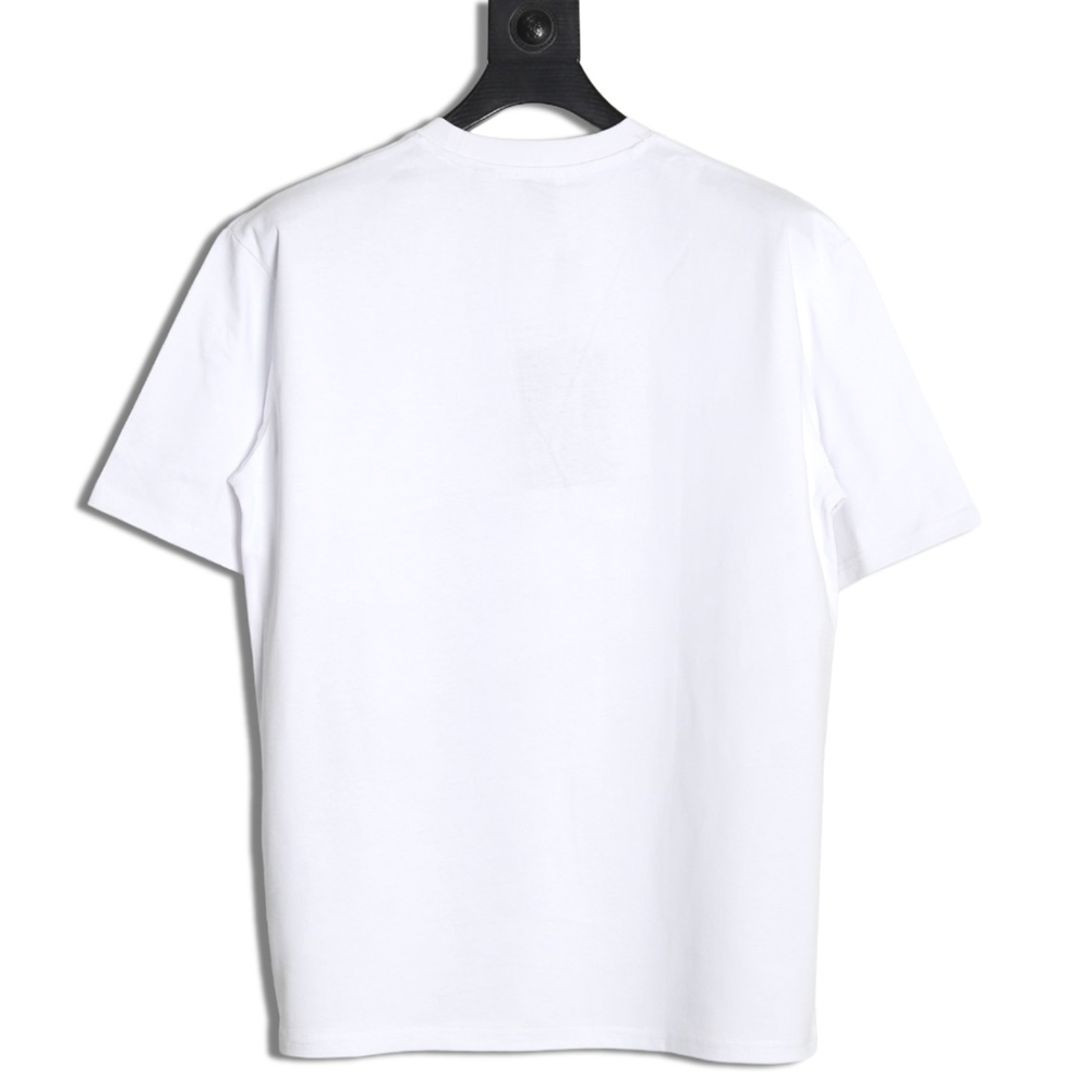 Burberry Square Letter Gold Warhorse Printed Short Sleeve T-Shirt