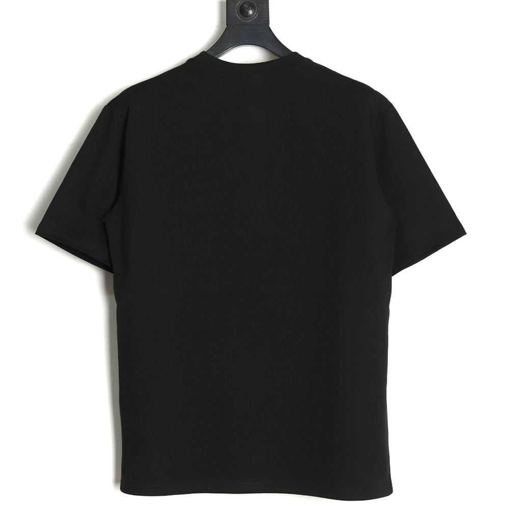 Burberry Square Letter Gold Warhorse Printed Short Sleeve T-Shirt TSK1