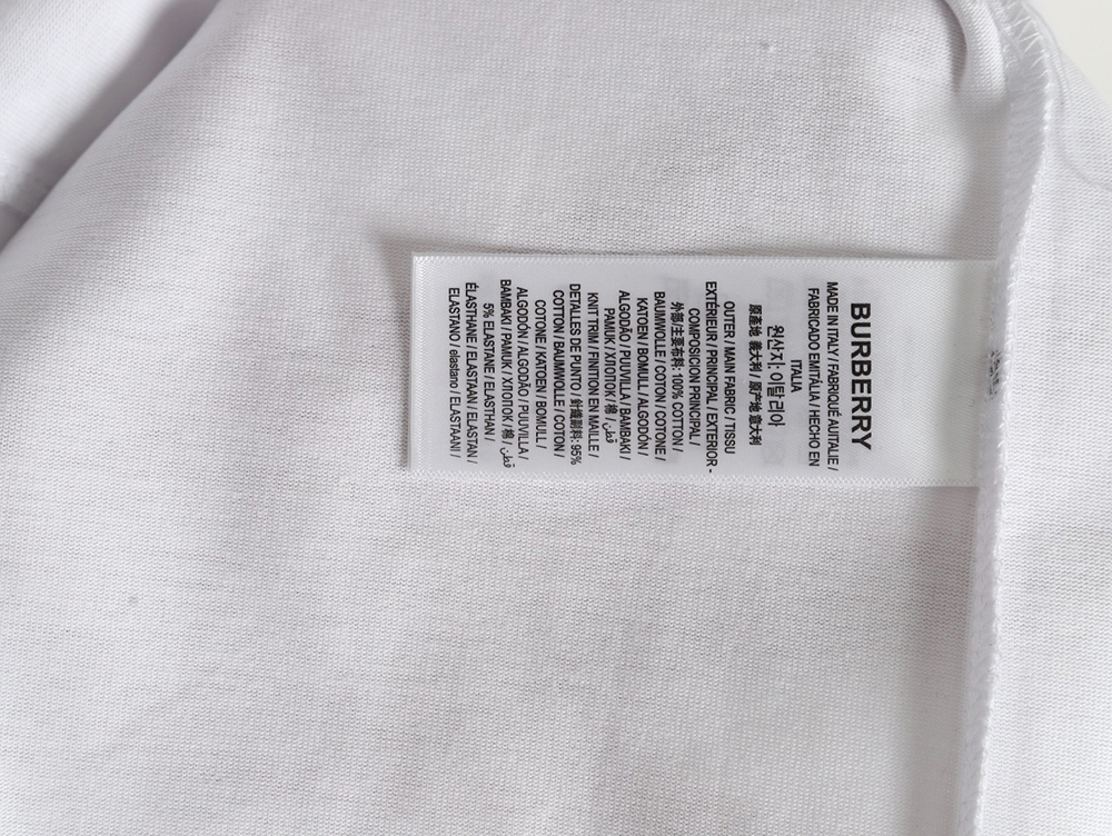 Burberry Back Hollow Out Applique War Horse Short Sleeve T-Shirt