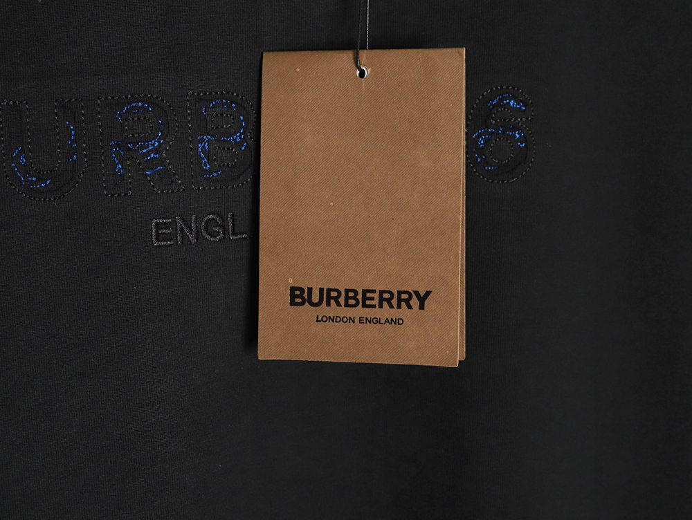 Burberry Back Hollow Out Applique War Horse Short Sleeve T-Shirt TSK1