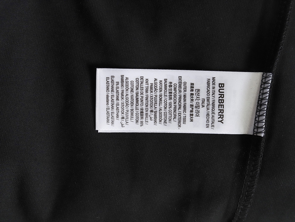 Burberry Back Hollow Out Applique War Horse Short Sleeve T-Shirt TSK1
