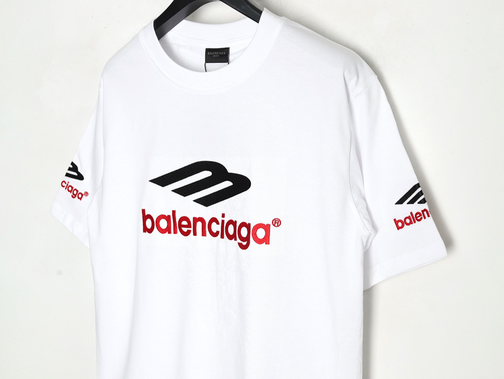 Balenciaga 3M embroidered letters washed short sleeves