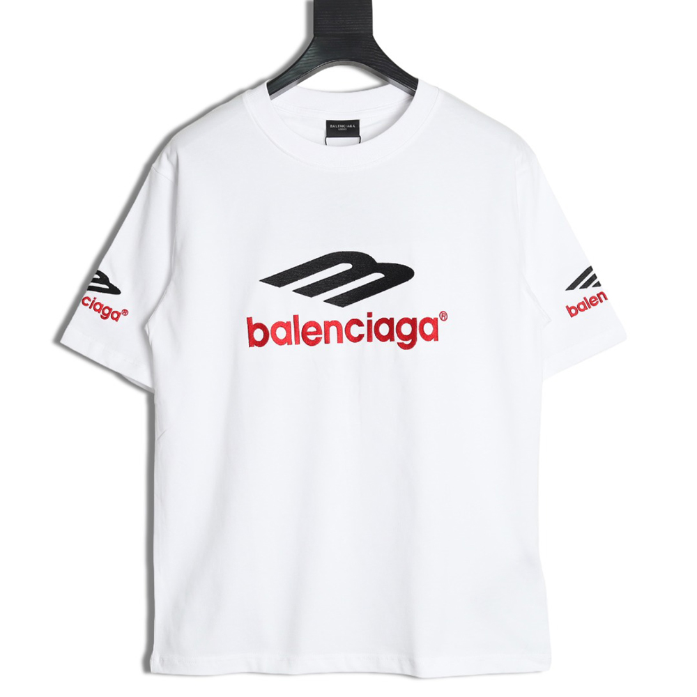 Balenciaga 3M embroidered letters washed short sleeves