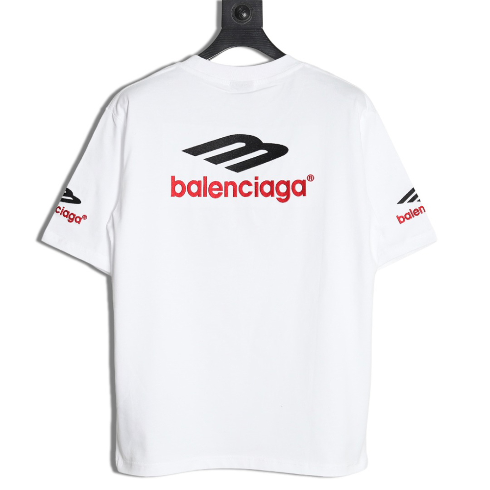Balenciaga 3M embroidered letters washed short sleeves