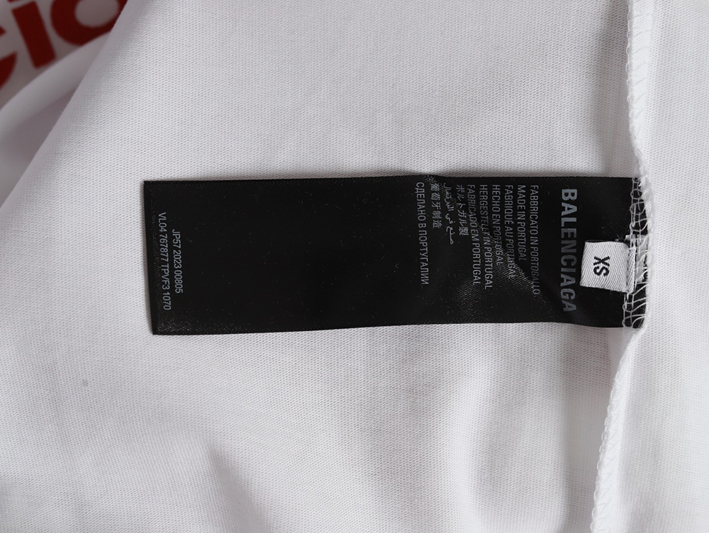 Balenciaga 3M embroidered letters washed short sleeves