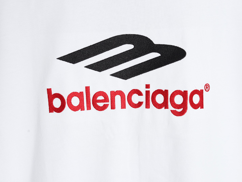 Balenciaga 3M embroidered letters washed short sleeves