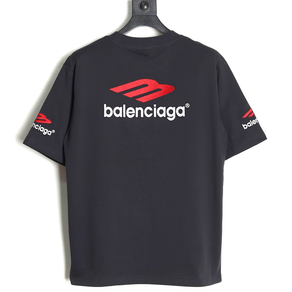 Balenciaga 3M embroidered letters washed short sleeves TSK1