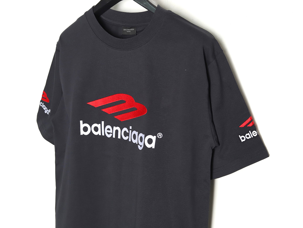 Balenciaga 3M embroidered letters washed short sleeves TSK1