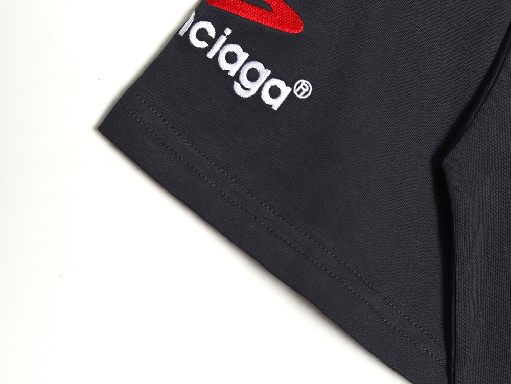 Balenciaga 3M embroidered letters washed short sleeves TSK1