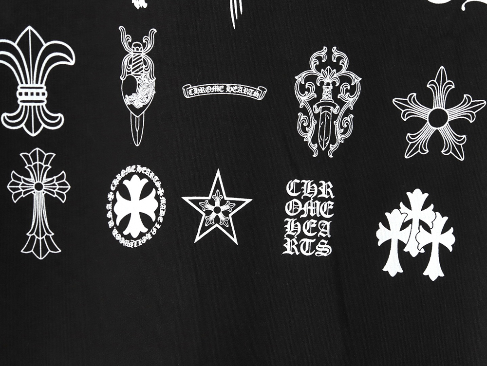 Chrome Hearts Multi-element Pocket Sanskrit Letters Short Sleeve T-shirt TSK1