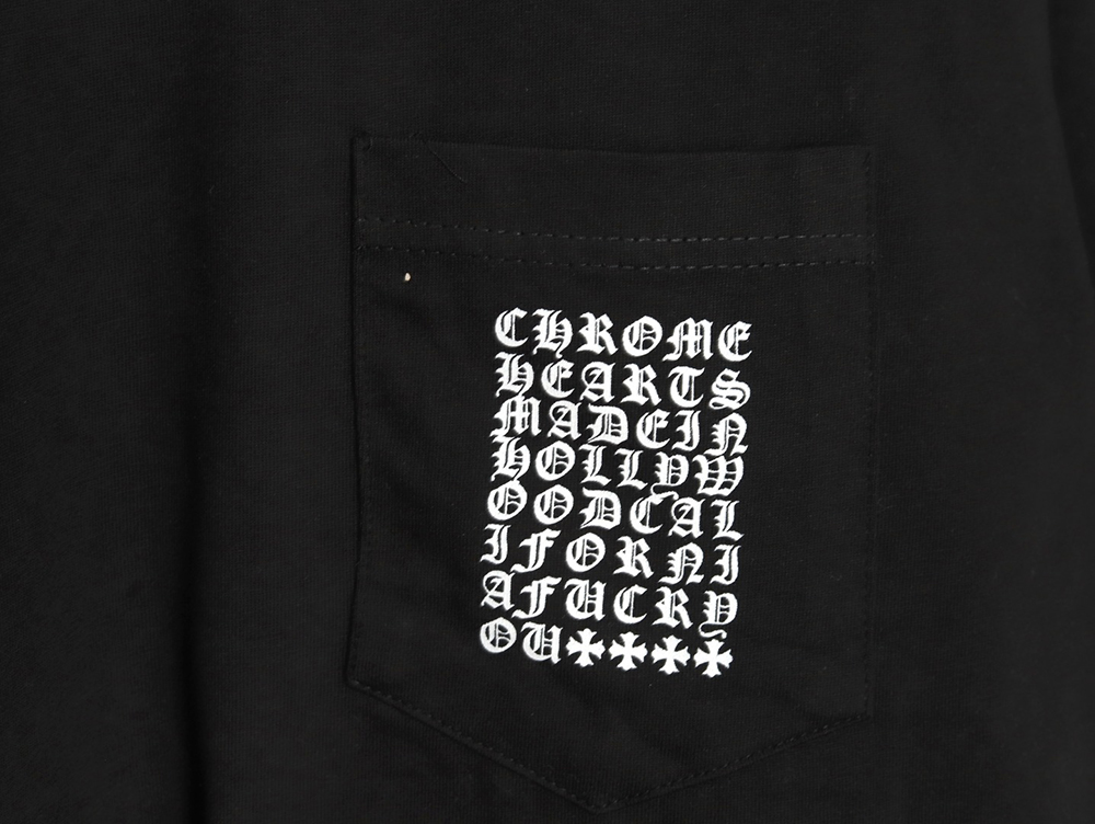 Chrome Hearts Multi-element Pocket Sanskrit Letters Short Sleeve T-shirt TSK1