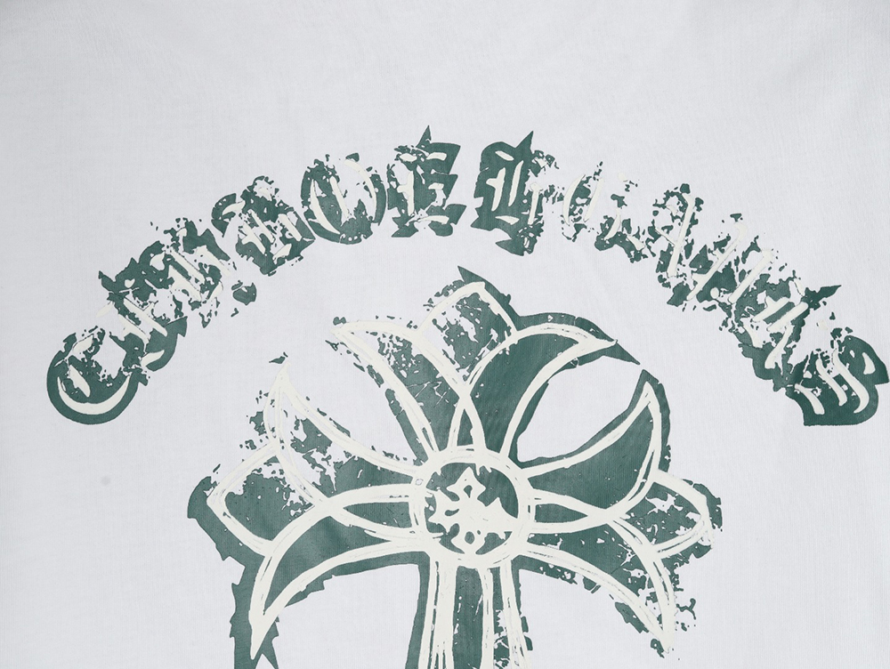 Chrome Hearts mottled cross Sanskrit print short sleeves