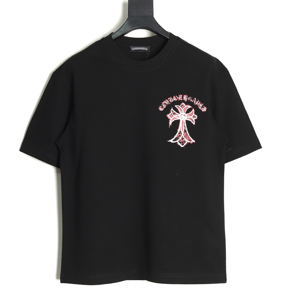 Chrome Hearts mottled cross Sanskrit print short sleeves TSK1