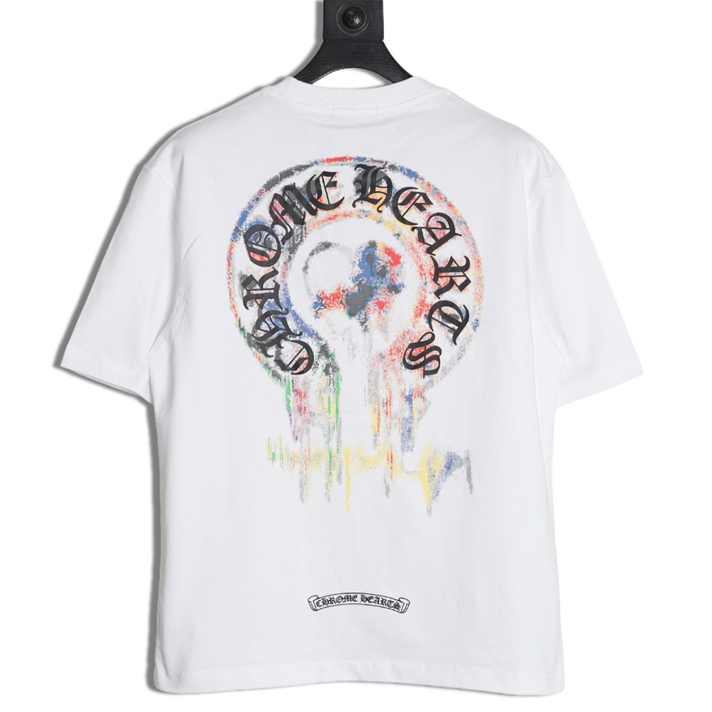 Chrome Hearts ink-dyed horseshoe print short sleeves