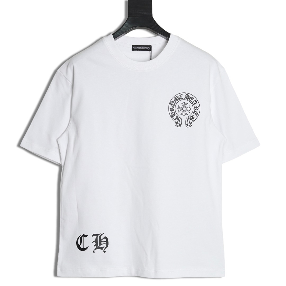 Chrome Hearts ink-dyed horseshoe print short sleeves