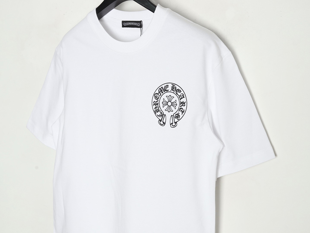 Chrome Hearts ink-dyed horseshoe print short sleeves