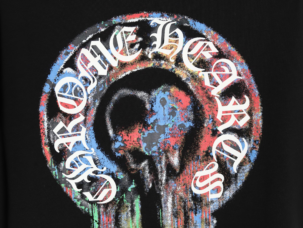 Chrome Hearts ink-dyed horseshoe print short sleeves TSK1