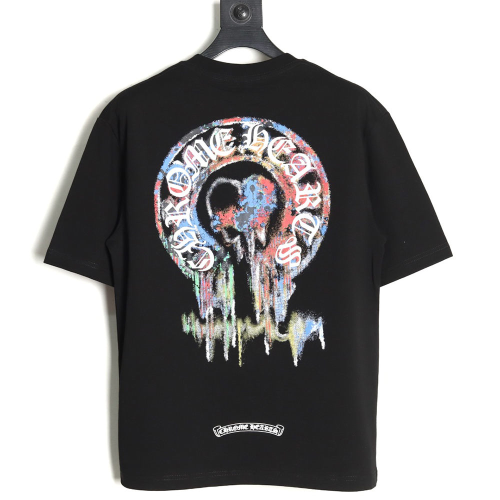 Chrome Hearts ink-dyed horseshoe print short sleeves TSK1