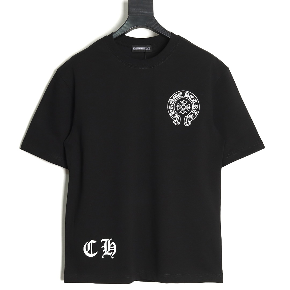 Chrome Hearts ink-dyed horseshoe print short sleeves TSK1
