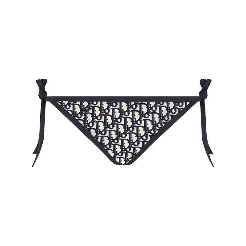 Christian Dior Blue Oblique Print Bikini