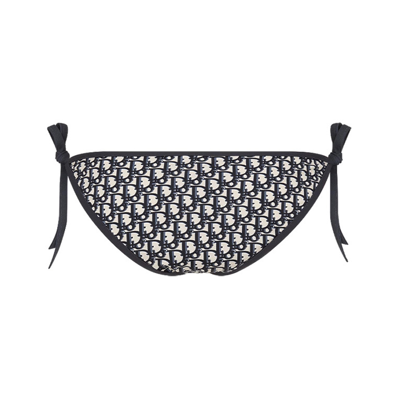 Christian Dior Blue Oblique Print Bikini