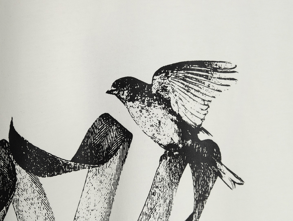 Louis Vuitton White Dove Print Short Sleeve T-shirt