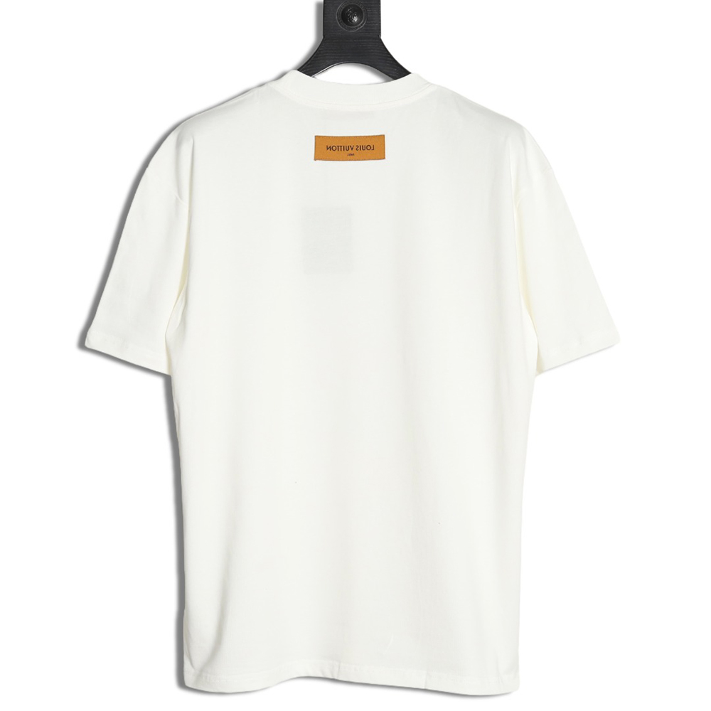 Louis Vuitton White Dove Print Short Sleeve T-shirt