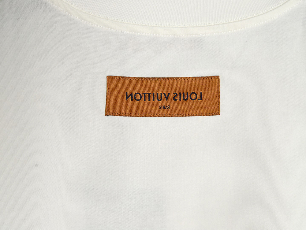 Louis Vuitton White Dove Print Short Sleeve T-shirt