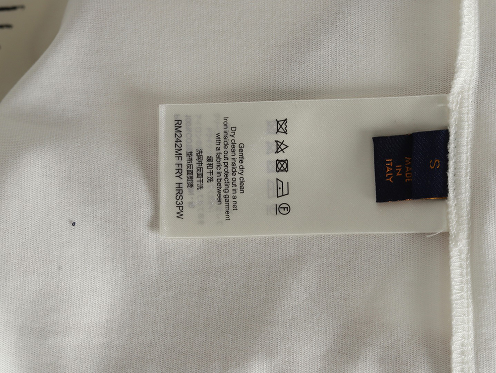 Louis Vuitton White Dove Print Short Sleeve T-shirt