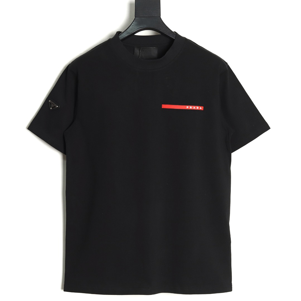 Prada classic red silicone trim short sleeves TSK1