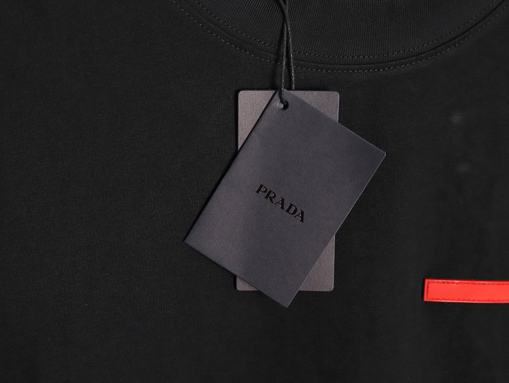 Prada classic red silicone trim short sleeves TSK1