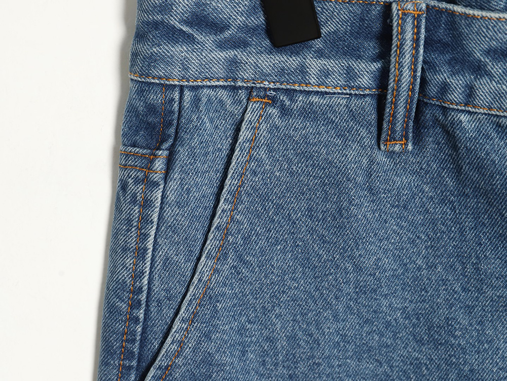 Loewe half-embroidered denim shorts
