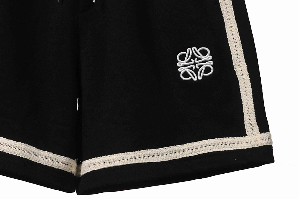 Loewe patchwork embroidery ribbon shorts