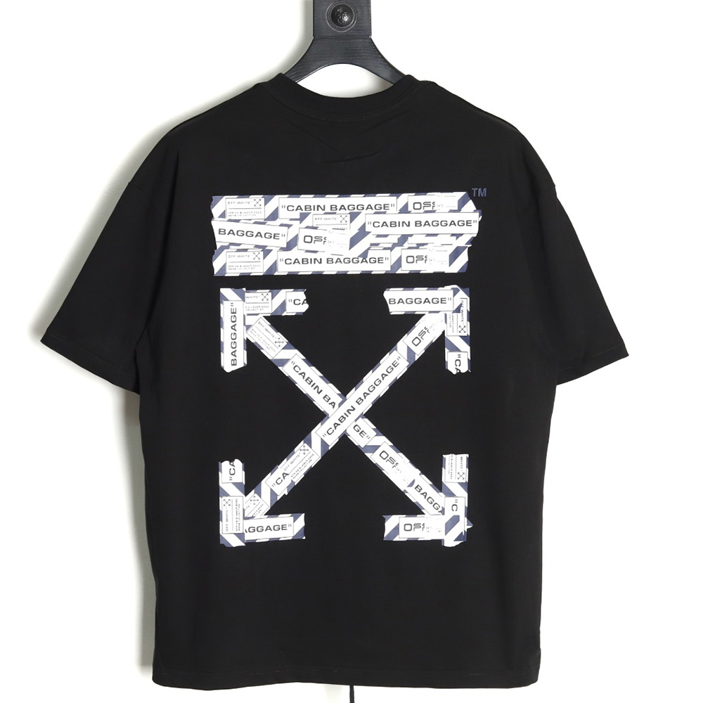 off white airport tape arrow print short sleeves