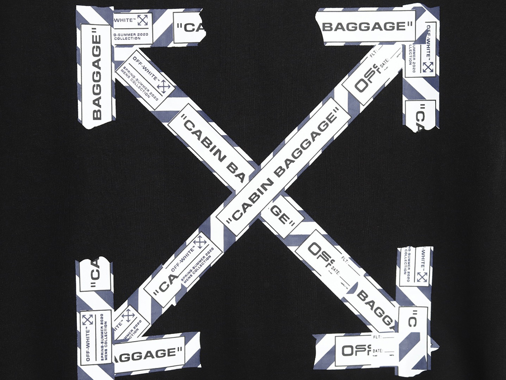 off white airport tape arrow print short sleeves