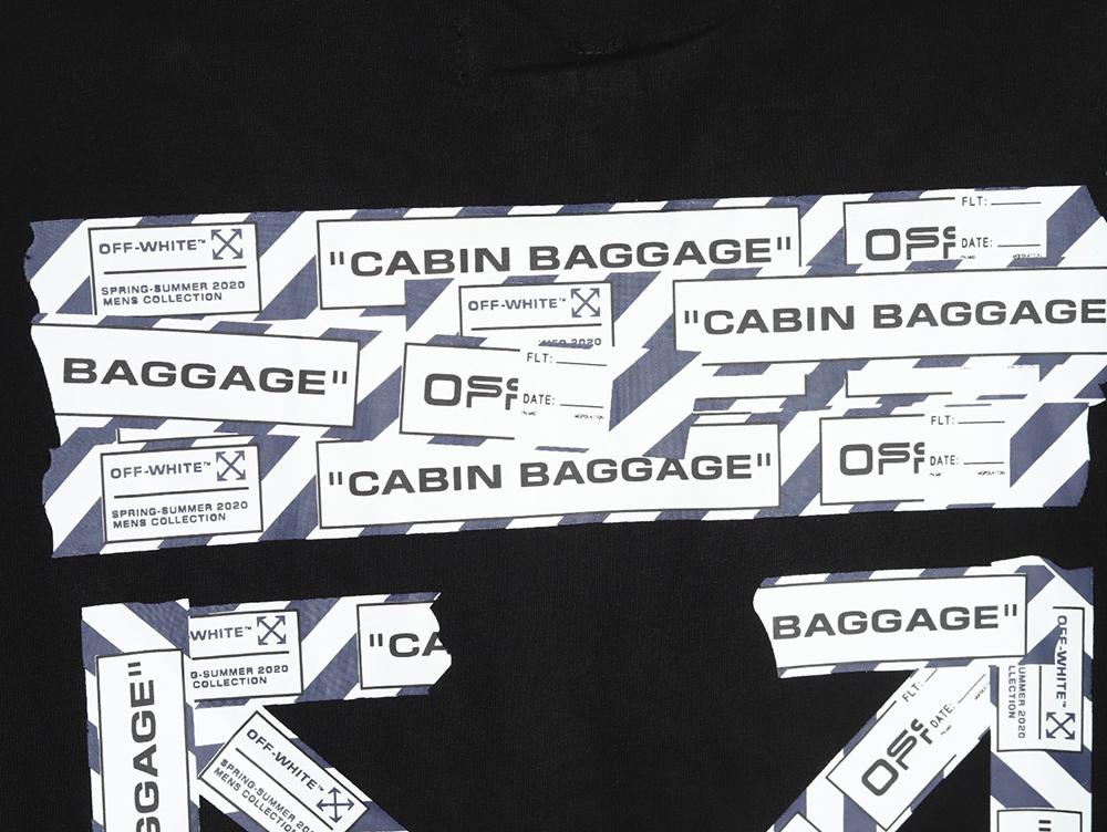 off white airport tape arrow print short sleeves
