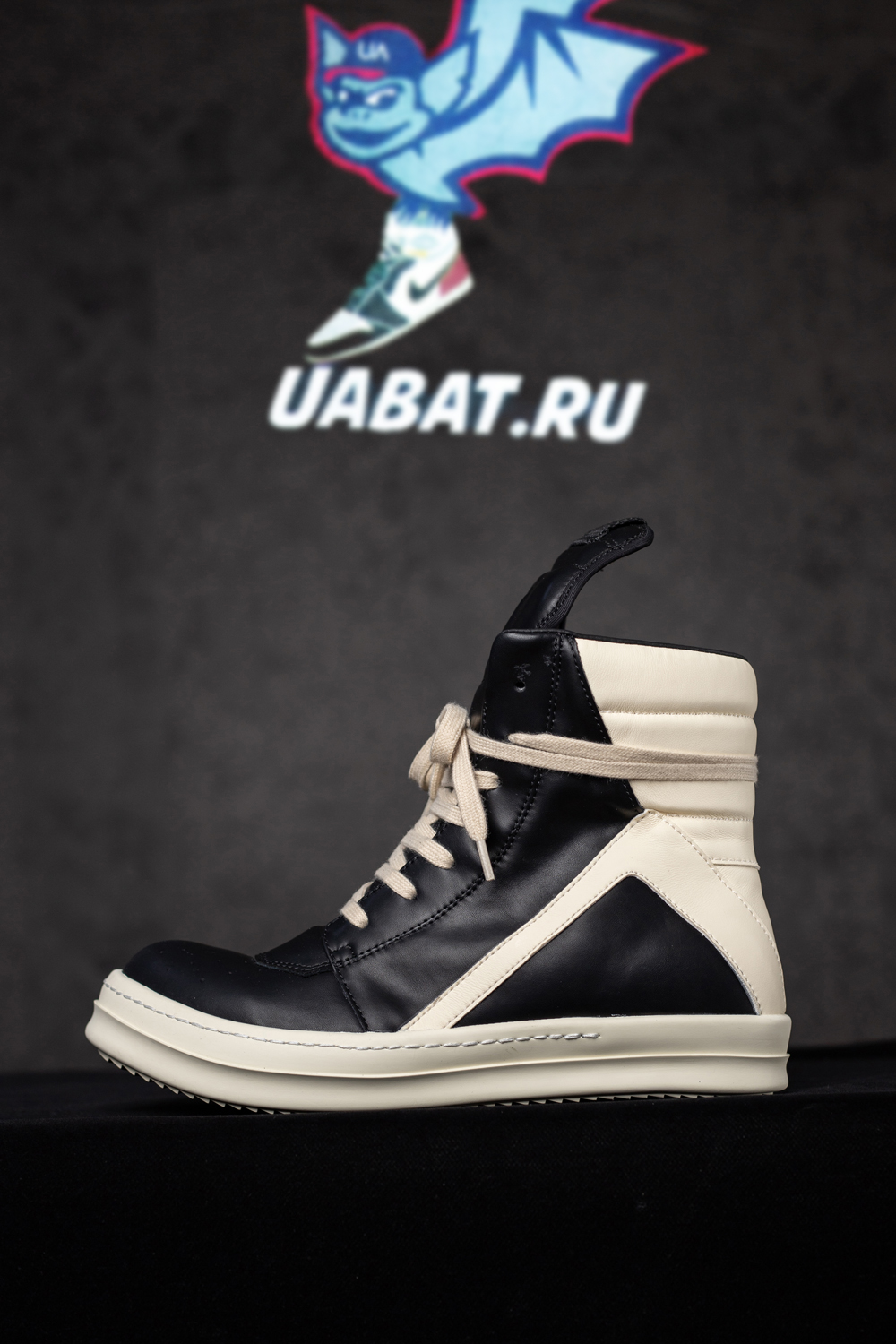 Rick Owens Strobe Geobasket High 'Black Milk'