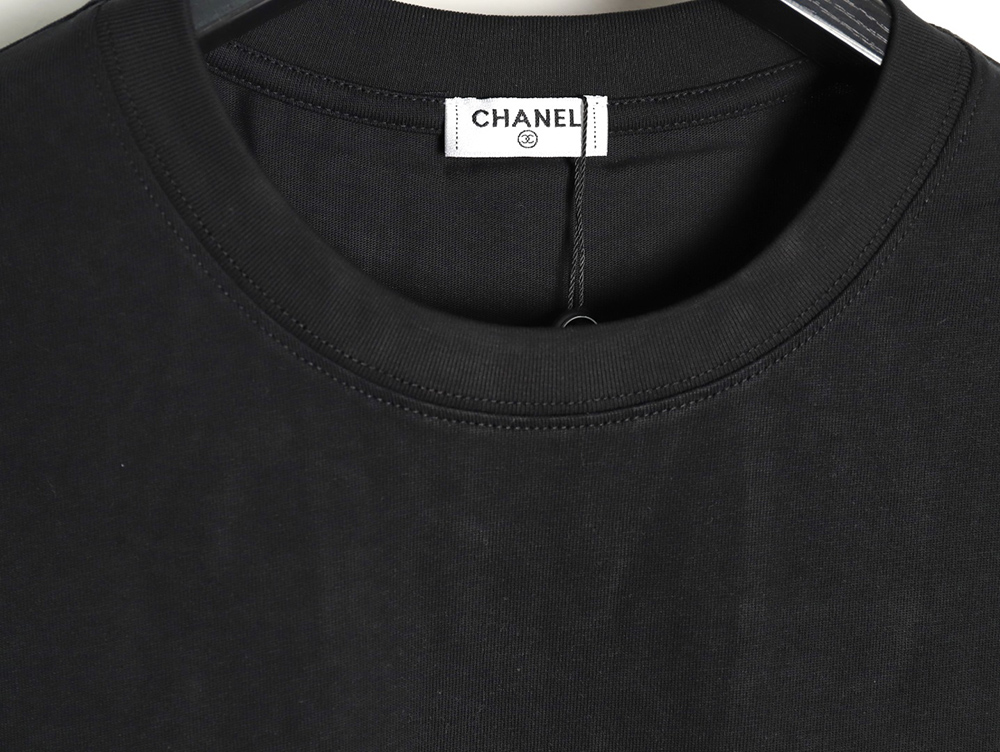 Chanel Hand-painted Flower Print Short Sleeve T-shirt