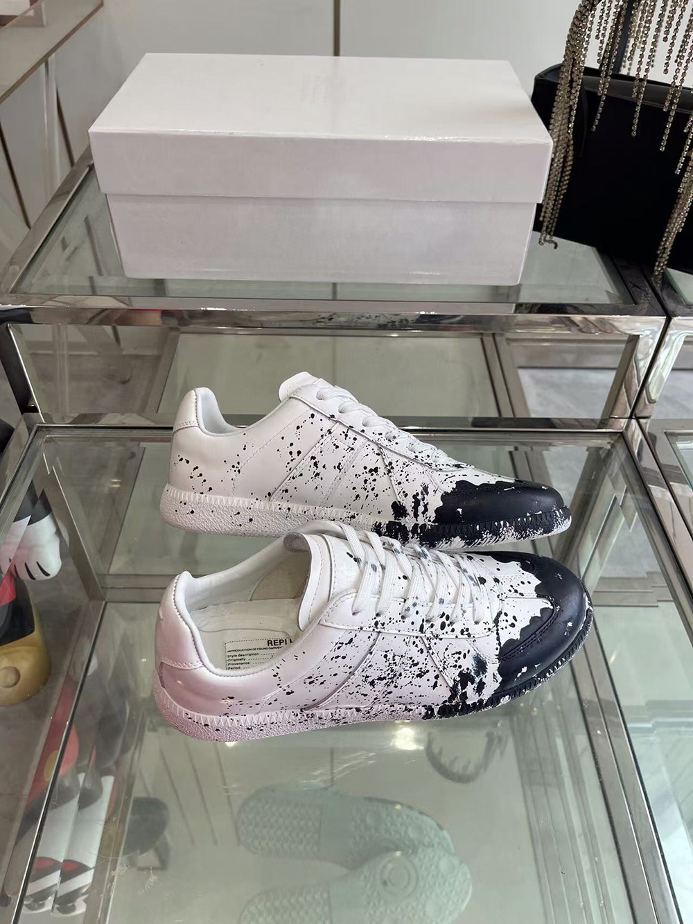 Maison Margiela Replica Low 'Paint Splatter - White Black'